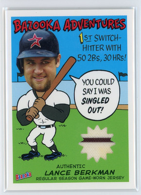 2004 Topps Bazooka Adventures Game Used Jersey Relics Lance Berkman #BA-LB