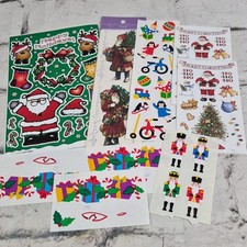 Vintage 80s 90s Scrapbooking Stickers Christmas Gifts Toys Santa Claus Lot