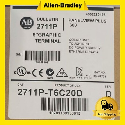 2711P-T6C20D AB PanelView Plus 600 Touch Display Module BRAND NEW