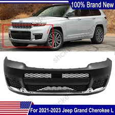 Front Bumper Cover Kit For 2021 2022 2023 Jeep Grand Cherokee L Replacement