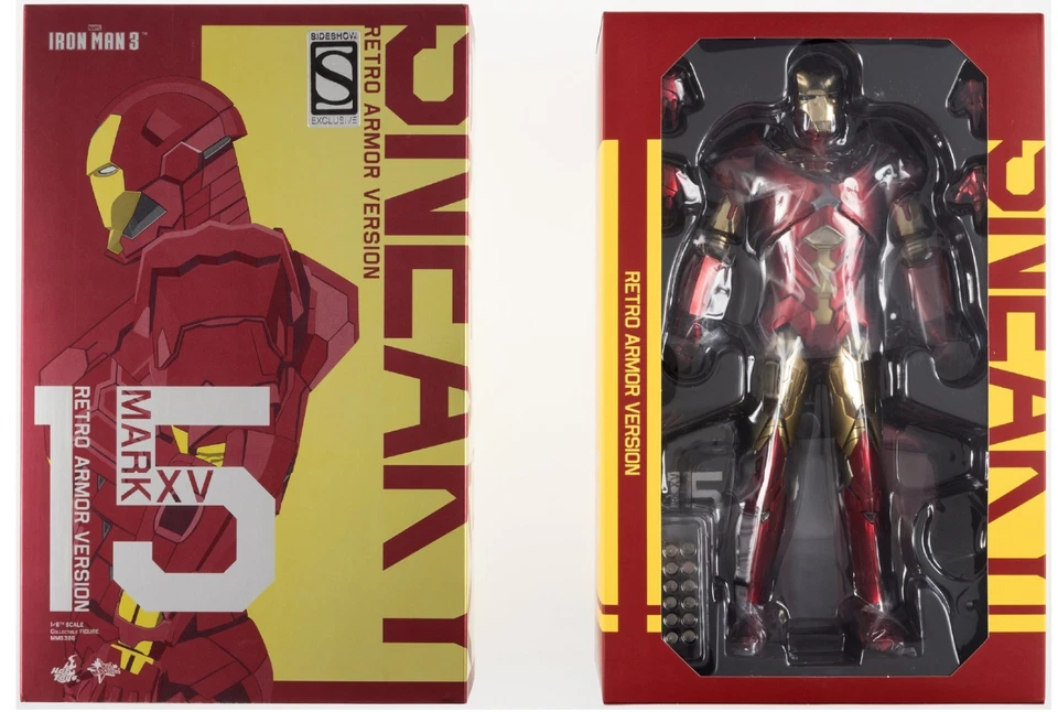 Hot Toys Iron Man MK XV 15 Sneaky EXCLUSIVO Versión Armadura Retro MMS396 SELLADO EE. UU. Foto 4 de 4