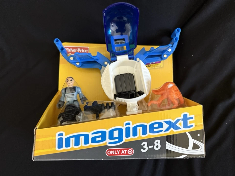 NEW RARE Imaginext Spaceship Helicopter Vehicle Fisher Price Target Exclusive - Image 2 of 4