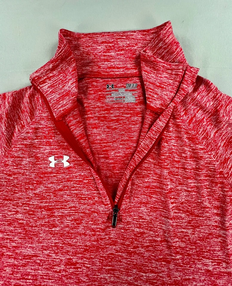 Camisa Under Armour Red Heat Gear Cuarto Cremallera Manga Larga (Hombre S) Foto 2 de 4