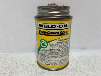 #ad Weld On 11029 Solvent Cement 0.25 pt Yellow Low VOC $8.88