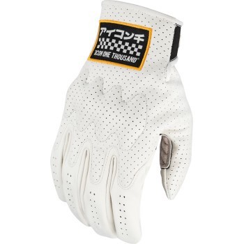 Icon Airform Slabtown Gloves For Motorcycle Riding - White - Men's Size Large