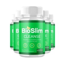 5-Pack BioSlim Cleanse Capsules, Bio Slim Healthy Digestive Aid - 300 Capsules