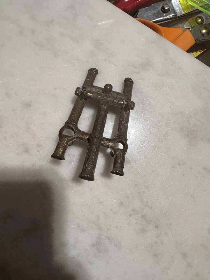 Miniature Brass Easel Antique Italy Decorative Display Stand 3" x 1.75" Picture - Image 2 of 3