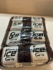 Ice Yarns 8 Skeins Maroon Burgundy