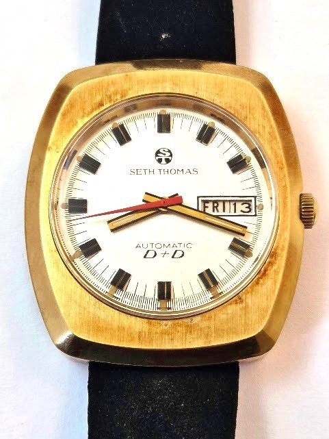 Watch Day/Date Thomas Men's Vintage Seth Wrist Vintage 1970's, Watch, Automatic - vintagewatches.pk