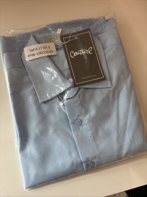 Girls Couture Light Blue Dress Or Uniform Shirt