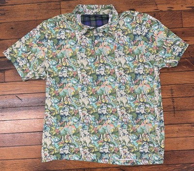 William Murray Polo Shirt Men's XL It's Like a Jungle Golf Stretch Colorful Bold