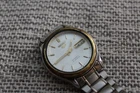 VTG Seiko 5 Automatic Watch 7S26-0080 Gold Silver Day Date Works 21 Jewel Great!