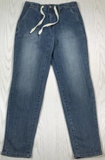 Judy Blue Clearwater Jogger Jeans 7/28 Pull on Elastic Waist High Rise Denim