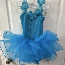 A Wish Come True Girls Blue Sleeveless Tutu Dress Leotard SC V2241