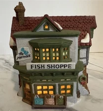 Dept 56 Dickens Village Series “The Mermaid Fish Shoppe”  #5926-9 No Sleeve
