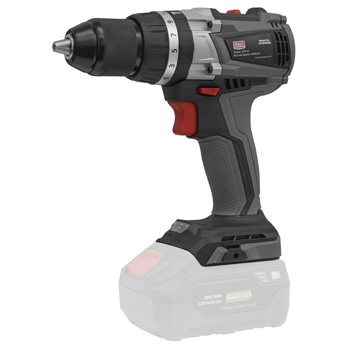 Sealey CP20VDDX 20v Cordless Brushless Combi Drill No Batteries No Battery Charger No Case - Image 9