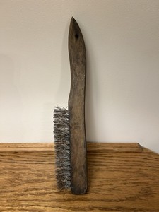 Vintage Wire Brush With Wood Handle