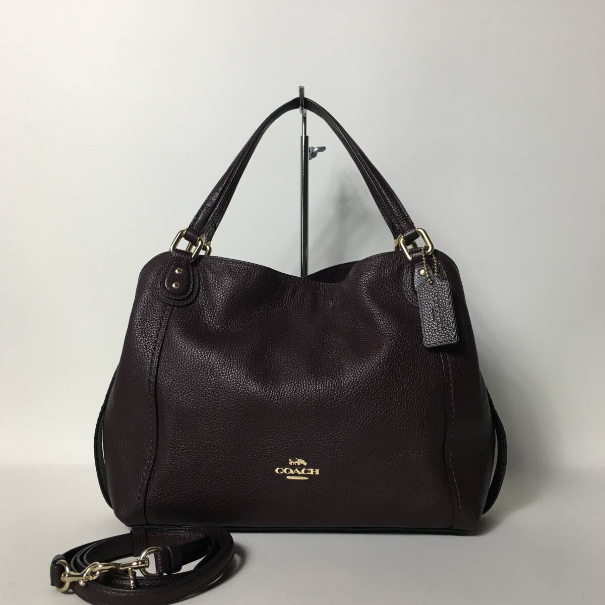 Coach 2-Way Leather Handbag in Bordeaux Excellent Condition 76B143  