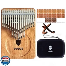 Seeds Kalimba Thumb Piano 41 Keys Chromatic C-Tuned Thumb Piano Okoume wood F