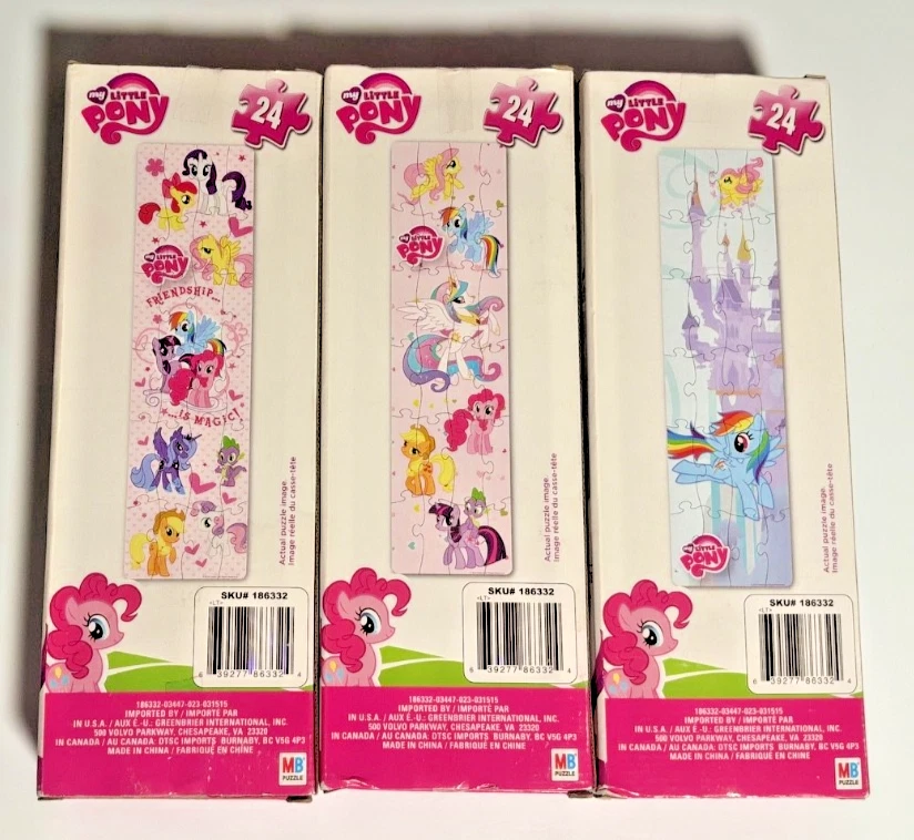Set of 3 My Little Pony Tower Puzzles, 24 pc, 3 Different Designs, New in Boxes - Image 3 of 3