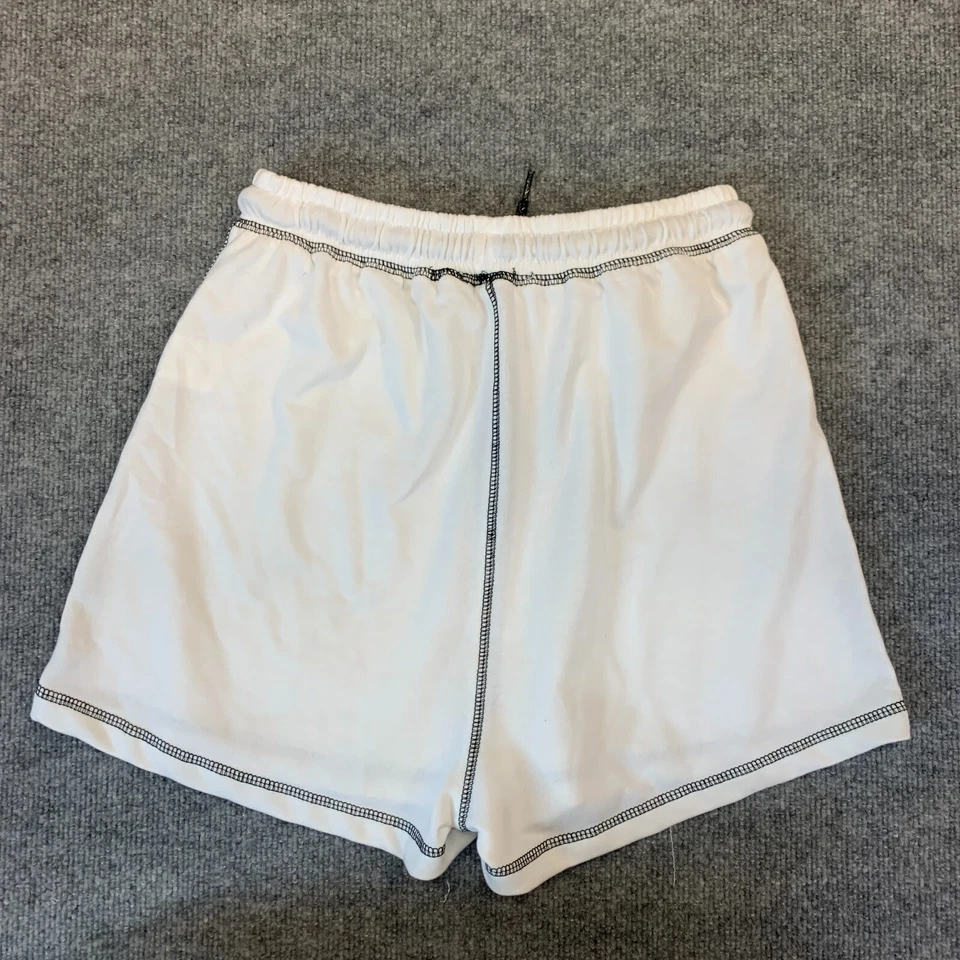 Missguided контраст стежок пот шорты женщин 8 белый черный шнурки трикотажа - Изображение 3 из 4