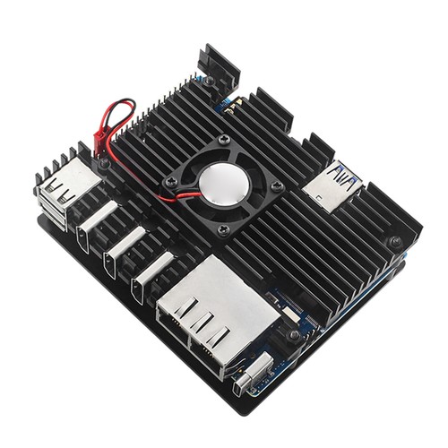 Housing Case+Cooling Fan Active Passive Radiator/Heatsink For Orange Pi 5 Plus A - Afbeelding 8 van 13