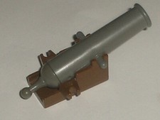 LEGO OldDkGray cannon x110c01 & OldBrown Base ref 2527 / Set 6762 6769 6270 6761