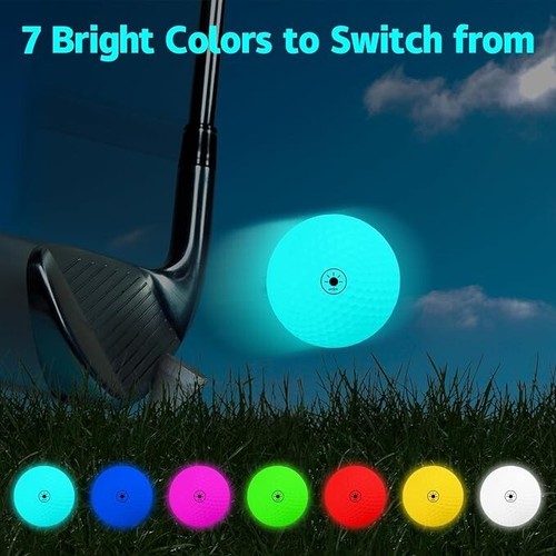 THIODOON Glow in The Dark Golf Balls Light Activated Turn On and Off LED Golf - Picture 2 of 4