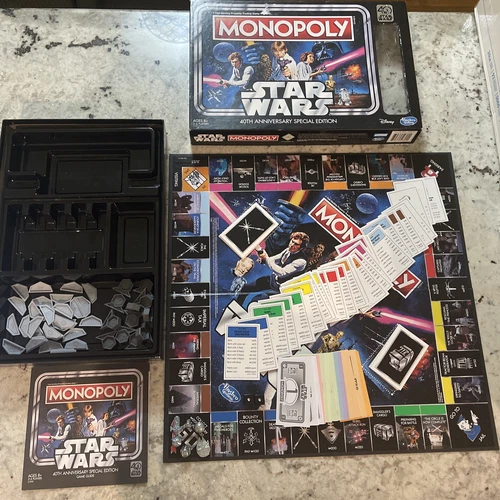 Monopoly Star Wars 40th Anniversary Special Edition 100% Complete Game