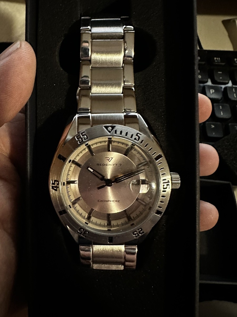 Redshift 7 Exosphere Silver & Black 43 mm Quartz w Stainless Steel