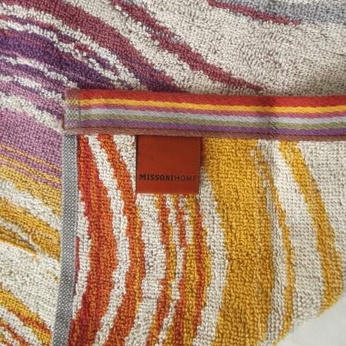 MISSONI HOME two hand towels cotton 40x70cm reinforced BRANDED PACK PEGGY 159 - Picture 5 of 6