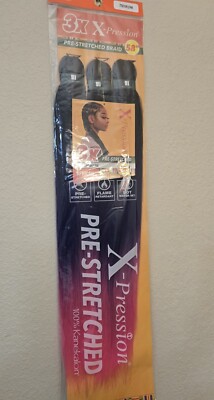 X-pression Expression Kanekalon 3X Braid Hair Prestretched 58'' 3TPURPLE/PINK/LPK