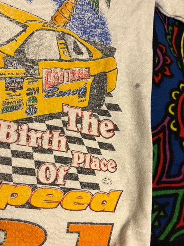 Hanes Daytona Beach Birth Place of Speed 2001 Boys T Shirt S White youth - Picture 2 of 4