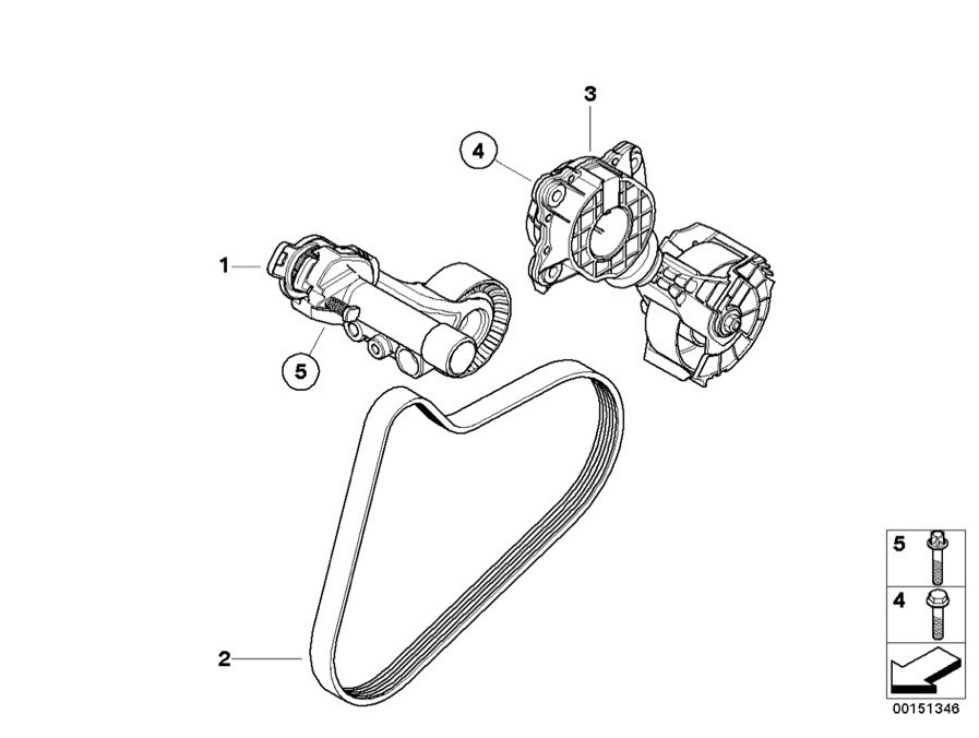 2007-2010 Mini Cooper R55 R56 R57 N12 Non-Turbo Engine Belt