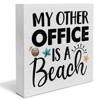My Other Office is a Beach Wood Box Sign Decor Desk Sign Beach Wooden Box Blo.