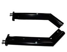Black Angled Spring Loaded Mud Flap Hanger 1-18 Bolt Spacing 27 Length Pair
