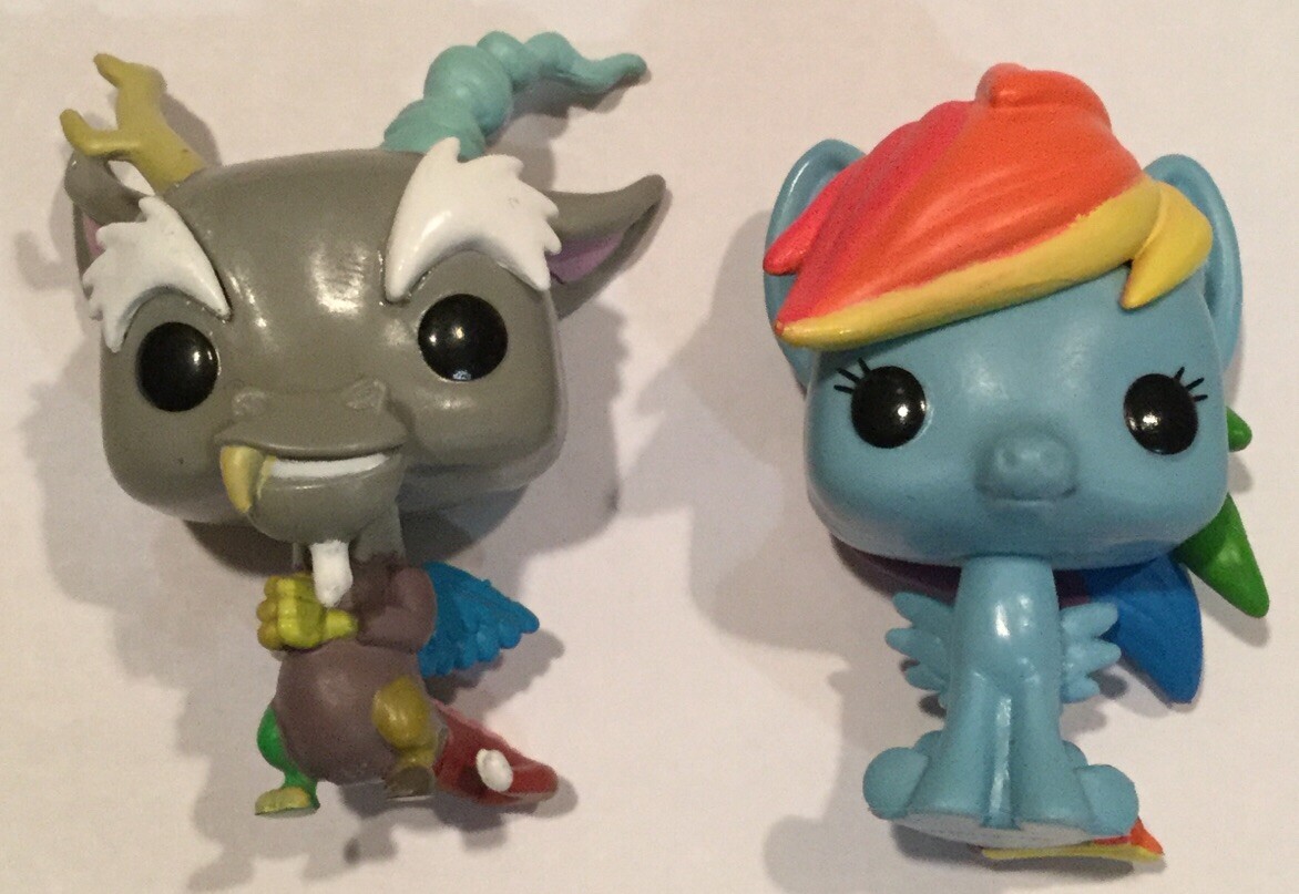 Funko Mini My Little Pony Rainbow Dash Grey Discord Figurine Set