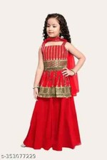 Indian Kids Traditional Fashionable New Sarara Sets For Ethnic Wear For Girls