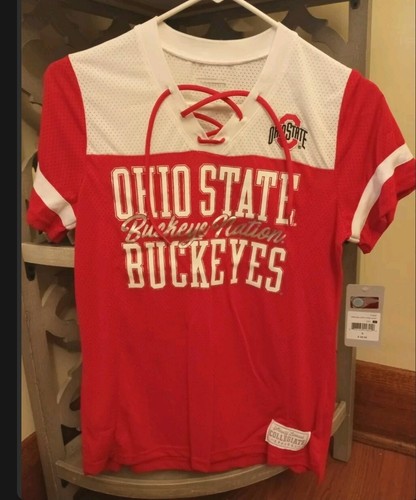 Woman's Size small Ohio State Buckeyes Lace Up Shirt College Officially... - Picture 2 of 8