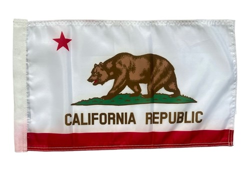 JLP 6 Ft Tall 1/4 In Pole 12x19 Flexible RZR ATV Whip Flag California State - Afbeelding 2 van 6