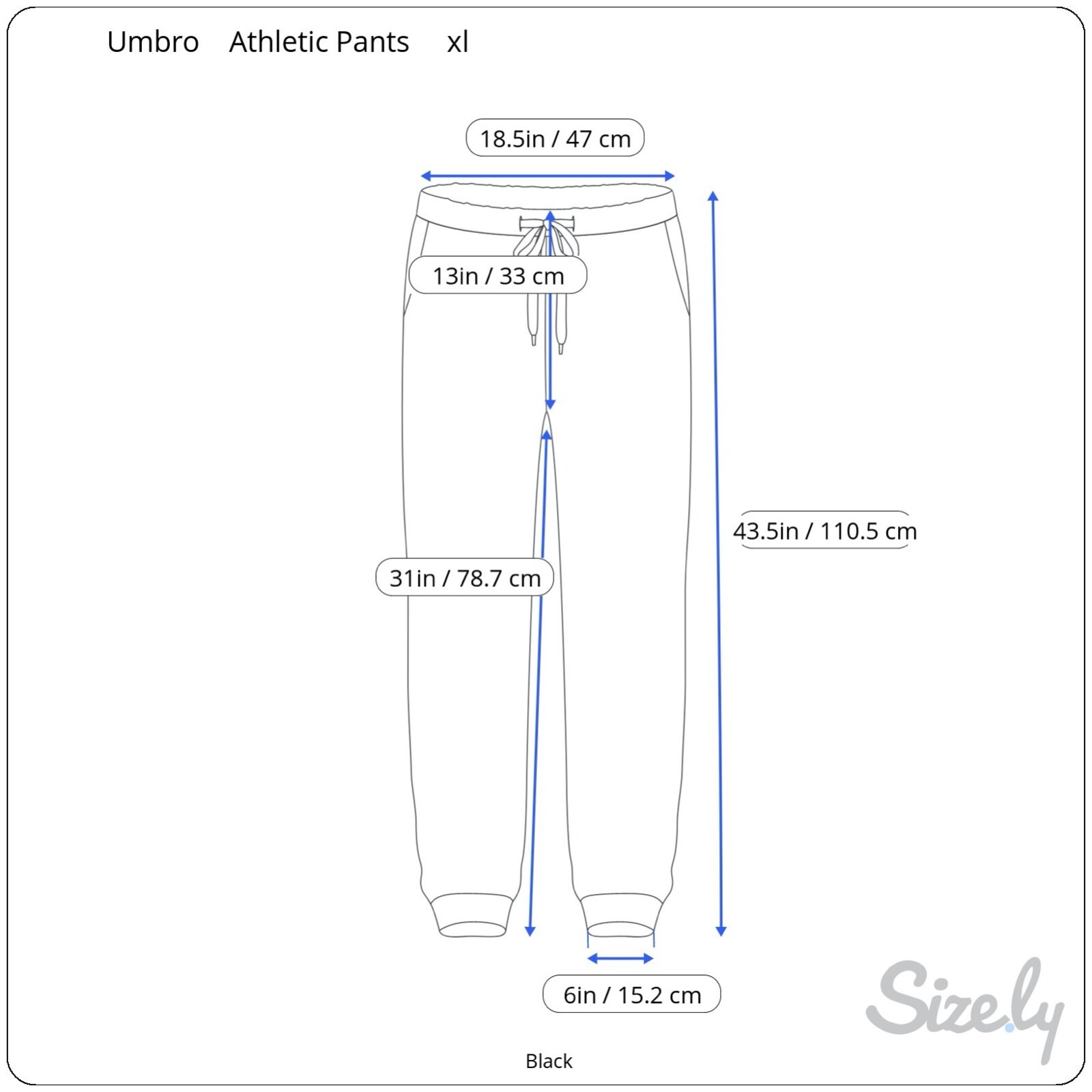 Umbro active training drawstring black sweatpants… - image 2