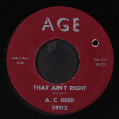 A.C. REED: mean cop / that ain't right AGE 7