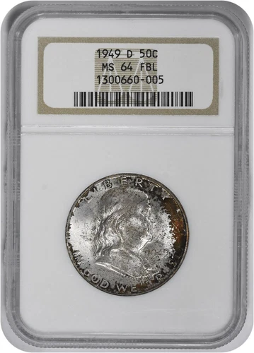 1949-D Franklin Silver Half Dollar MS64FBL NGC
