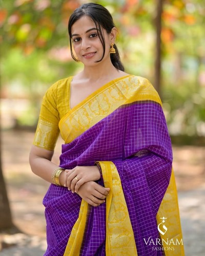 South Indian Saree Blouse Bridal Banarasi Silk Sari Bollywood Party Wedding New - Picture 4 of 5
