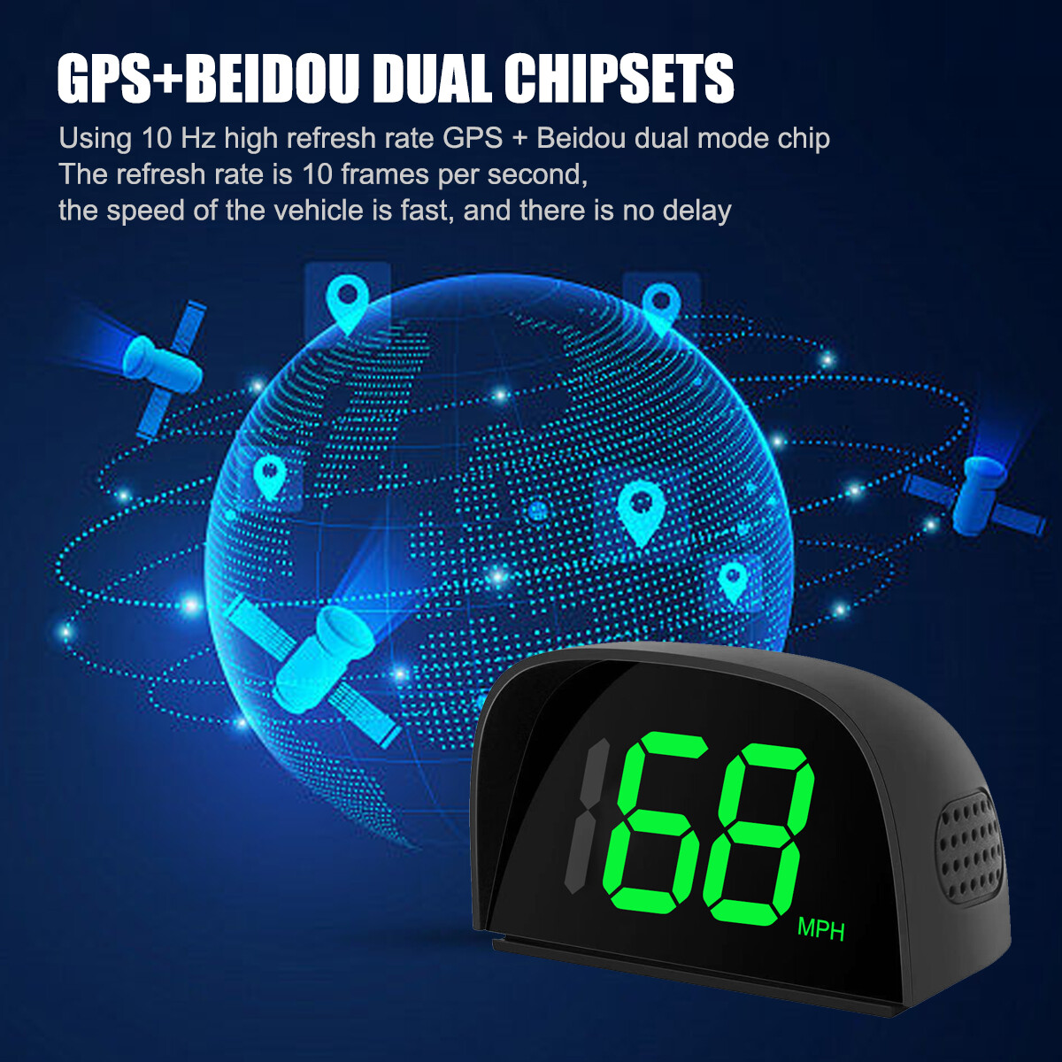 Smart Car Digital GPS Speedo Speed Speedometer Monitor MPH HUD Head Up ...