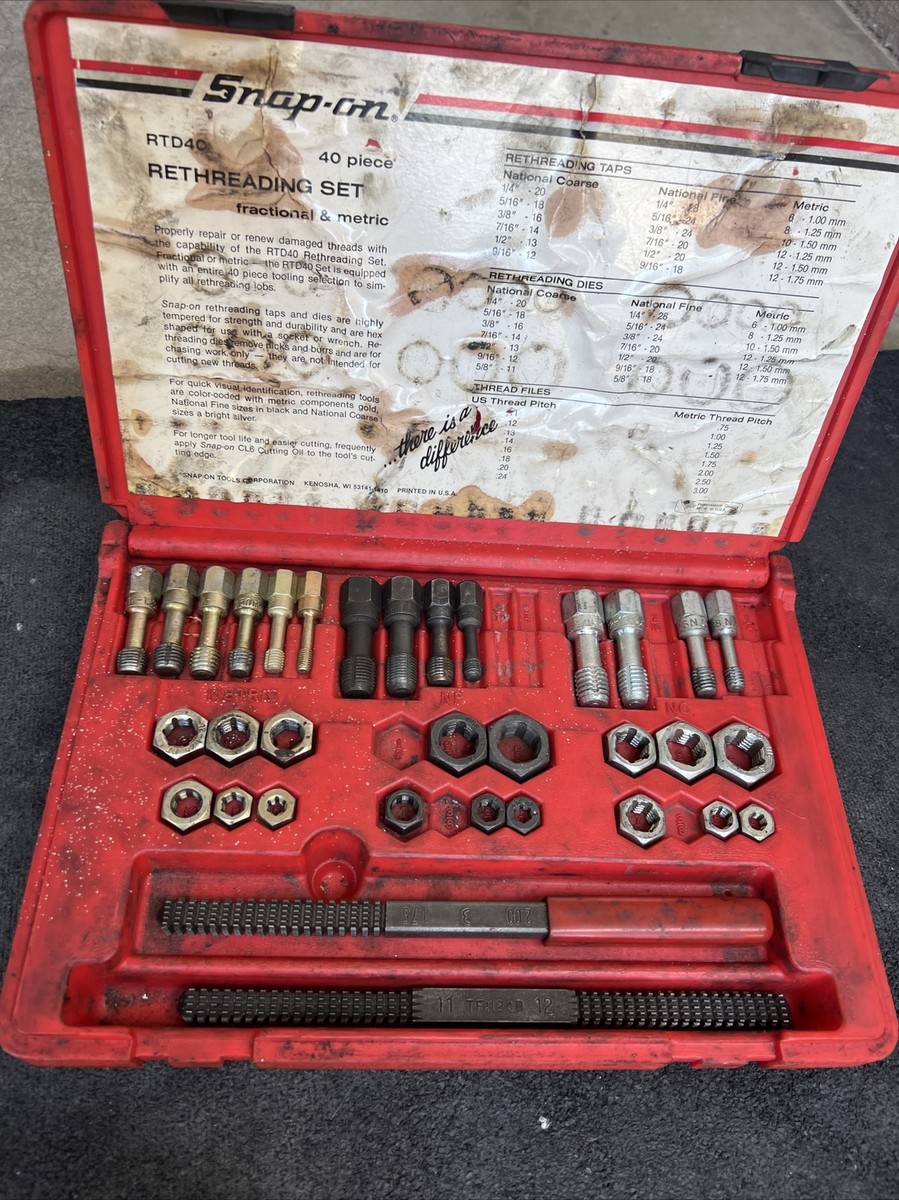 retyさん専用 Snap-on RTD40 Rethreading Set SAE and Metric Plus 3 Thread Files