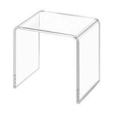 16" Acrylic Shower Bench Shower Chair Bath Seat 660-LBS Capacity Shower Foot ...
