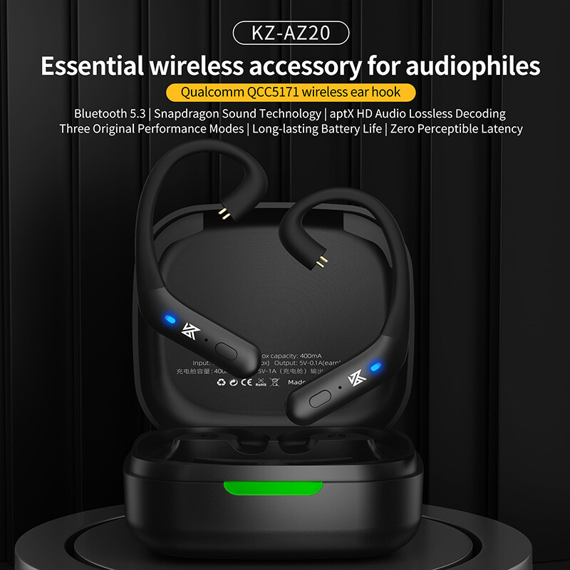 KZ AZ20 Bluetooth 5.3 Wireless Ear Hook Earphones Upgrade 