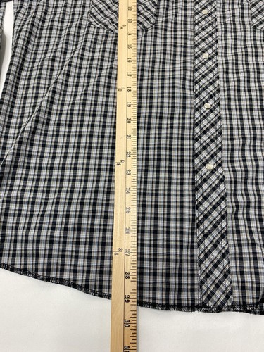 Wrangler Western Plaid  Pearl Snaps Shirt Blue Size XL - Picture 5 of 5