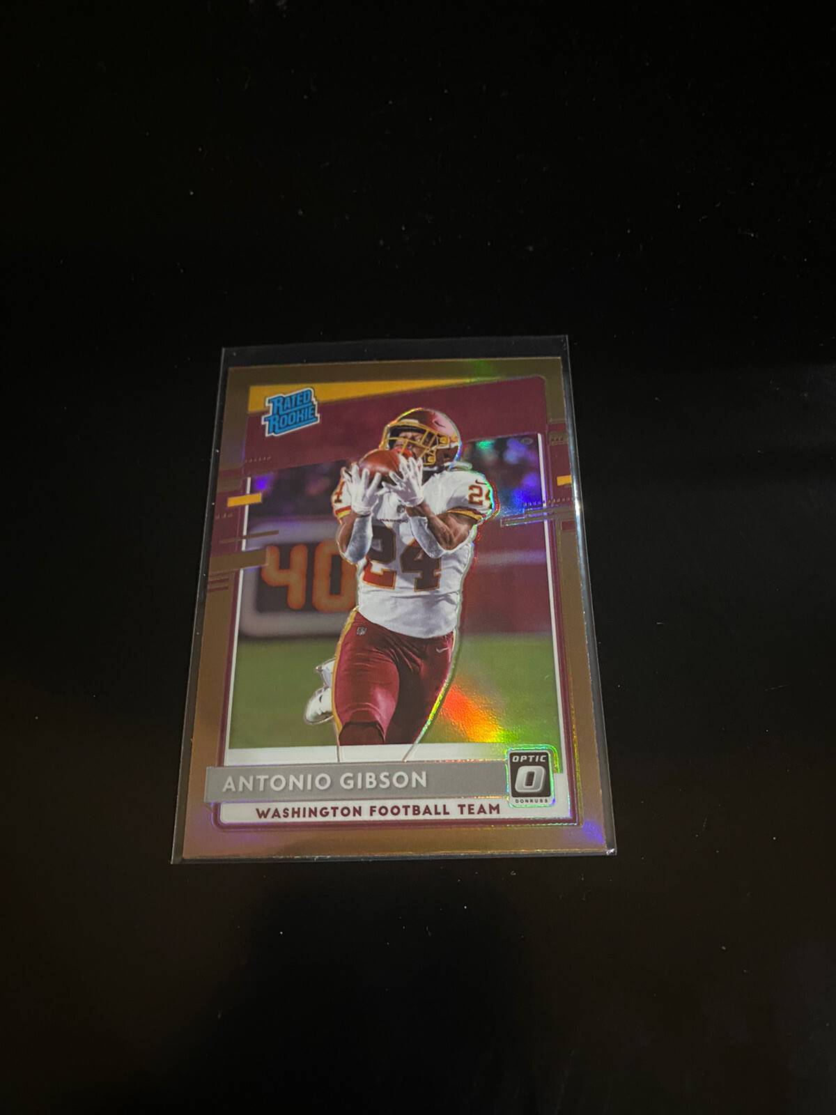 Antonio Gibson 2020 Donruss Optic Bronze Prizm Rated Rookie Card RC #185